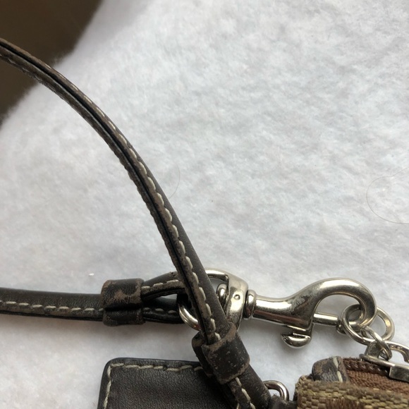 Vintage Coach Classic All Over Print Tan Earth Tone Wallet Bag - Picture 3 of 5